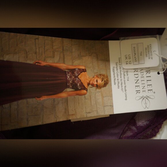 💜 Morilee Madeline Gardner Style 714 Bridesmaid/Formal Gown - US 12 - Eggplant - Picture 8 of 12